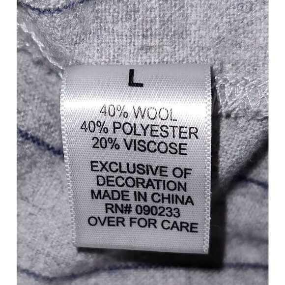 #BEENTRILL# Been Trill Baseball Jersey Shirt Size L Blue Grey wool blend Virgil - Picture 9 of 10